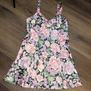 Vintage Y2K Kathryn Floral Slip Dress Bows Coquette Floral Large